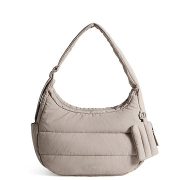 Women’s Small Puffer Crossbody Bag – Lightweight Fluffy Hobo Handbag