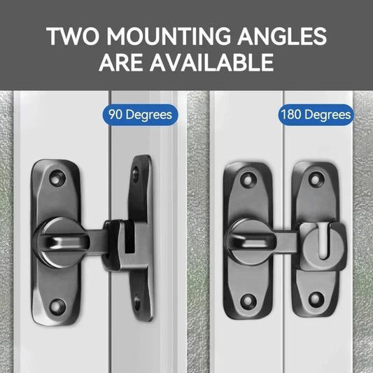 Zinc Alloy Door Hasp Latch Lock Anti-Theft Sliding Door & Cabinet Safety Lock