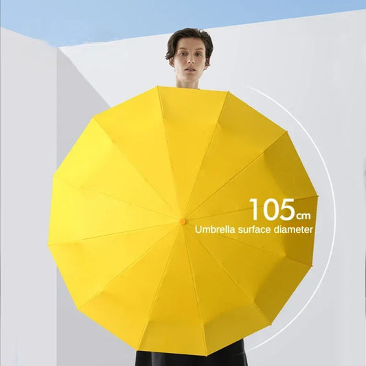 Windproof Automatic Umbrella – 72-Bone Large Folding UV Rain Protection
