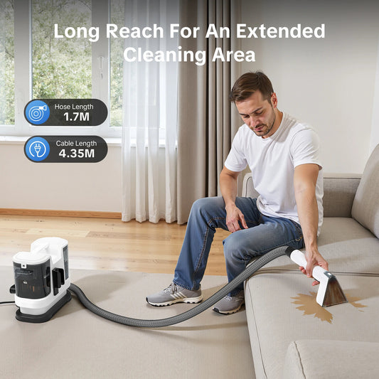 V8 Carpet Cleaner – 800W Hot Water Deep Clean with Strong Suction