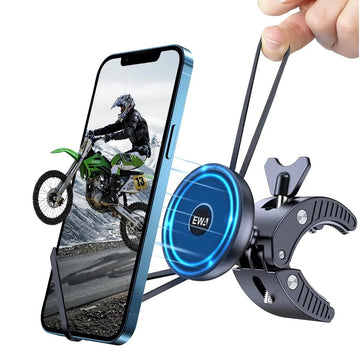 Magnetic Bike Phone Mount Rotating Handlebar Holder for Bicycle & Scooter