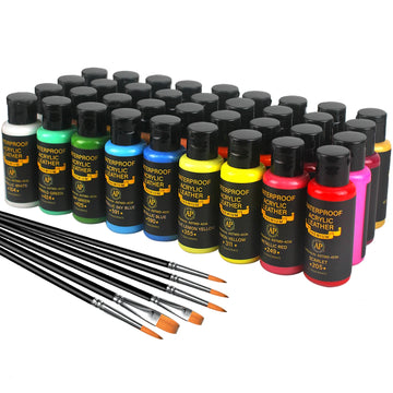36-Color Acrylic Leather Paint Set Premium Shoe & Sneaker Paint Kit