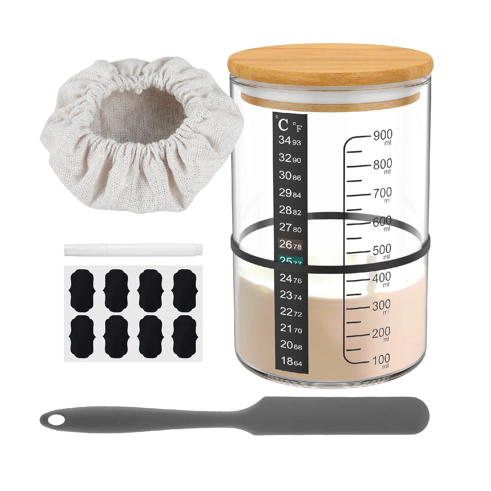 Sourdough Container Baking Fermentation Jar Kit