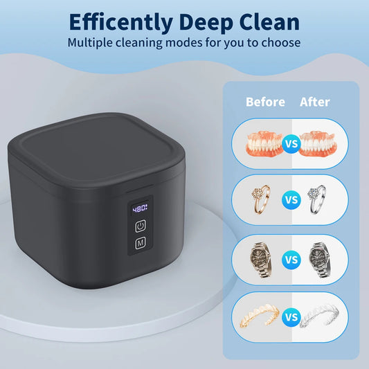 Ultrasonic Jewelry Cleaner with UV Light Cleaner for Watches & Glasses