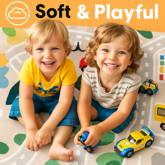 Parking Lot Play Mat – Kids Reading Crawling Carpet for Play Area