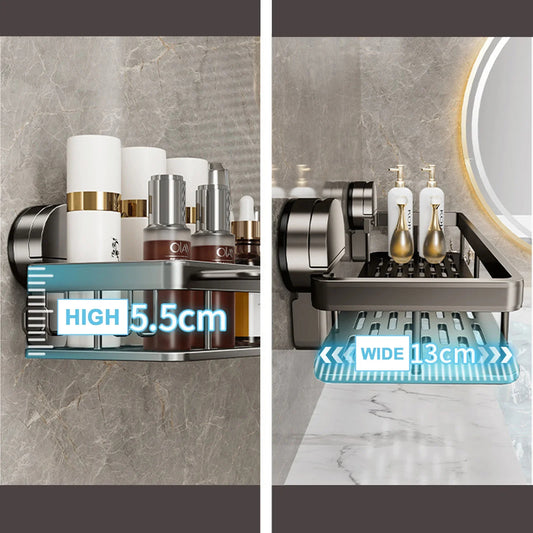 No-Drill Kitchen Sink Storage Rack Suction Cup Wall-Mounted Dish Organizer