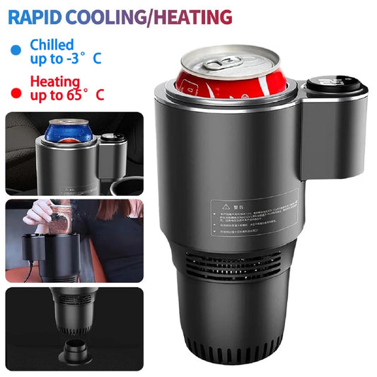 2-in-1 Car Cup Warmer and Cooler – Smart Mug Holder with Touch Control