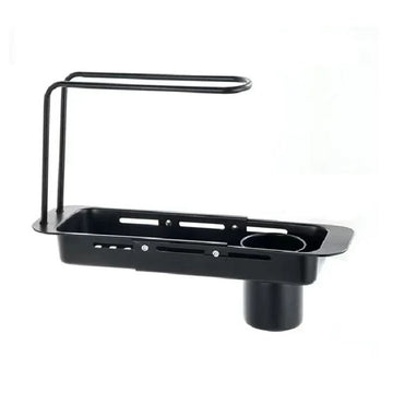 Adjustable Telescopic Sink Storage Rack Kitchen Faucet Organizer for Sponge & Towel