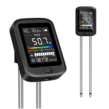 6-in-1 Digital Soil Tester pH Moisture Fertility & Sunlight Meter