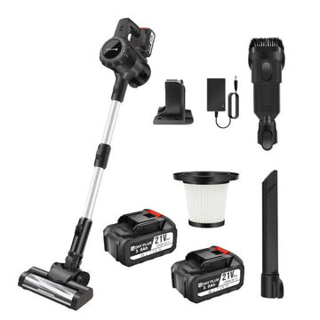 6-in-1 Cordless Vacuum Cleaner – 550W Dual Batteries Self-Standing