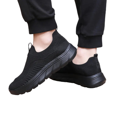 Men’s Lightweight Walking Shoes – Breathable Mesh Slip-On Trainers