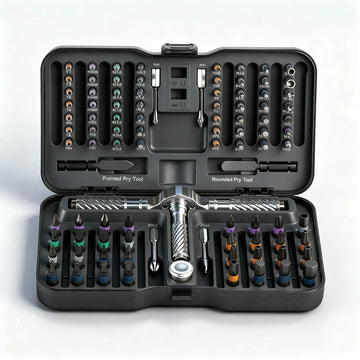 100-in-1 Precision Magnetic Ratchet Screwdriver Set with T-Handle Repair Tool Kit