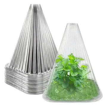 55Pcs Plant Protector Cloches – Clear Reusable Seedling Garden Covers