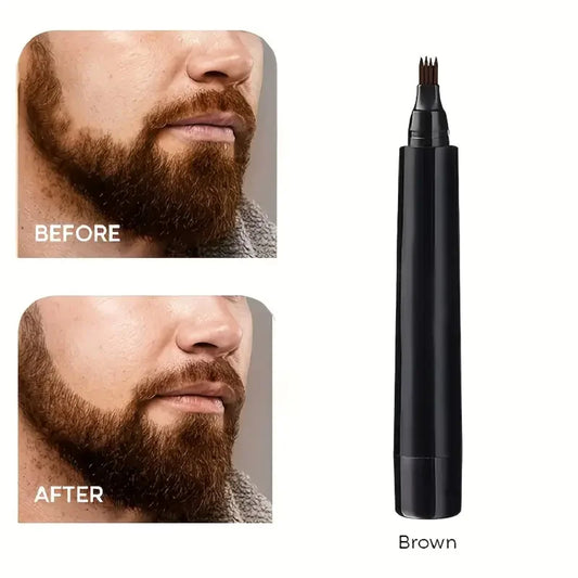Beard Filling Pen Kit Waterproof Beard Pencil Brush for Shaping And Colouring