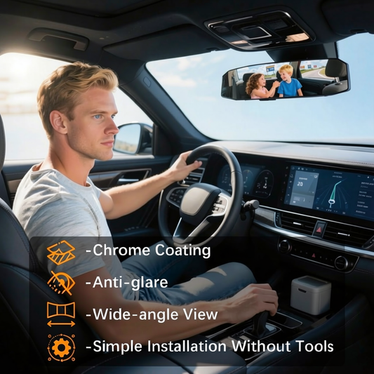Car Baby Rear View Mirror Wide Angle Convex Anti-Glare Interior Mirror