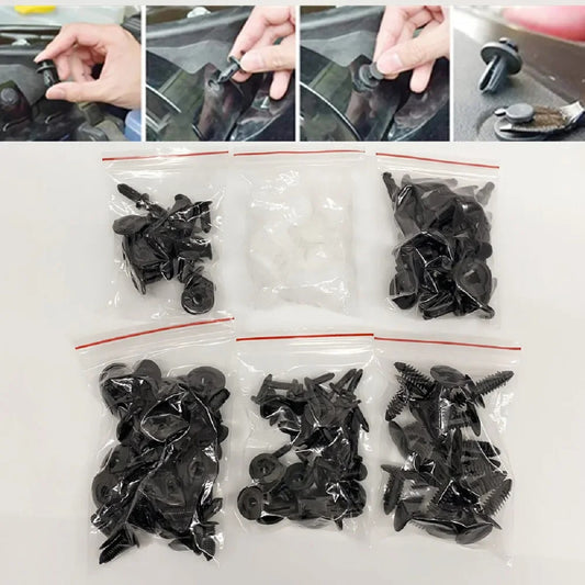 Car Fastener Clips Kit Push Retainer Pins for Bumper Door & Trim Panels