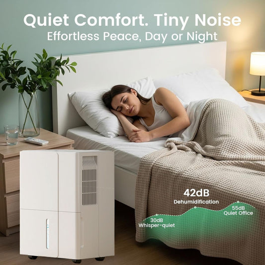 30L Dehumidifier with Filter Auto Defrost Home Moisture Remover for Laundry Drying