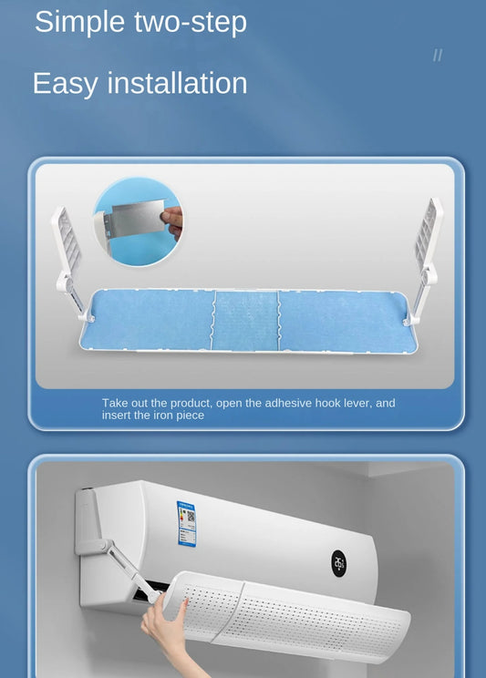 Air Conditioner Wind Deflector Wall-Mount AC Vent Shield Anti-Direct Airflow