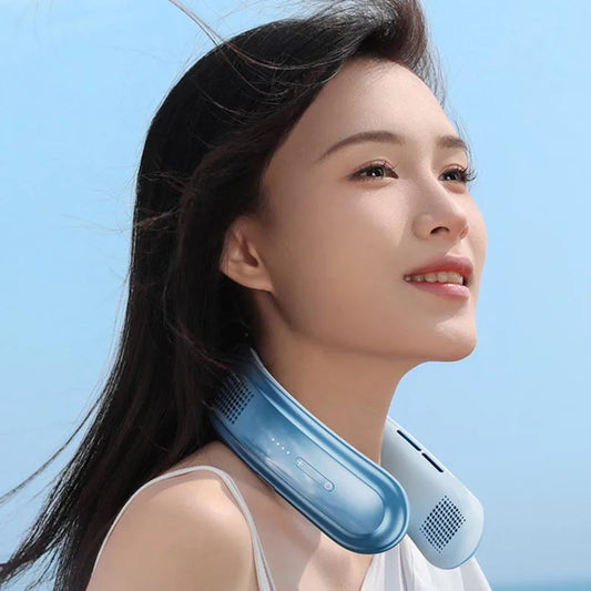 Portable Neck Fan Rechargeable 3-Speed Bladeless Cooling Fan
