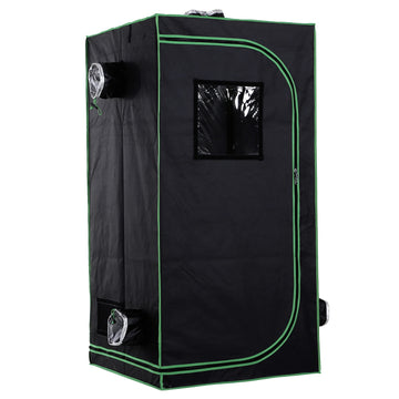 Mylar Hydroponic Grow Tent 80x80x160cm, Indoor Plant Grow Box with Vents & Tray