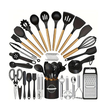 44-Pcs Premium Silicone Kitchenware Utensil Set for Everyday Cooking