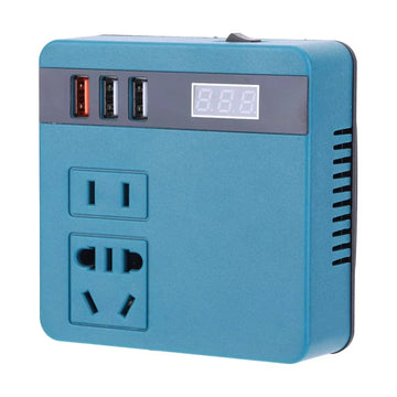 120W Battery Inverter – DC 21V to 220V Power Adapter with 3 USB Ports