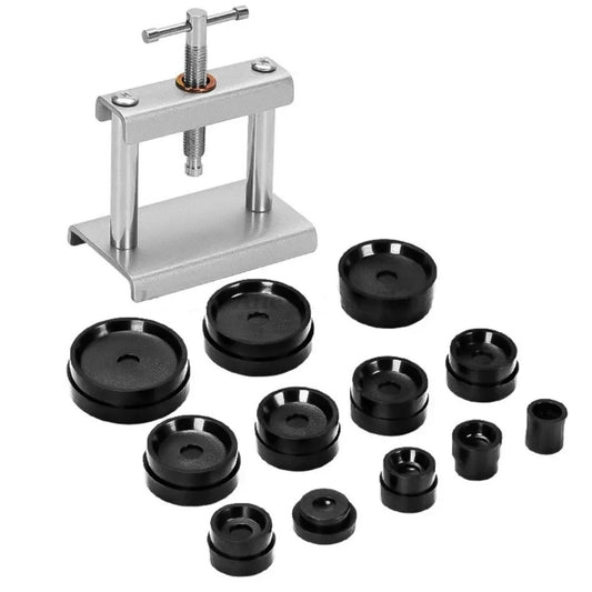 Watch Case Press Tool Set – 18-Piece Watch Back Closing Fitting Dies Kit