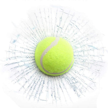 3D Tennis Ball Broken Glass Car Window Sticker Funny Prank Auto Decal