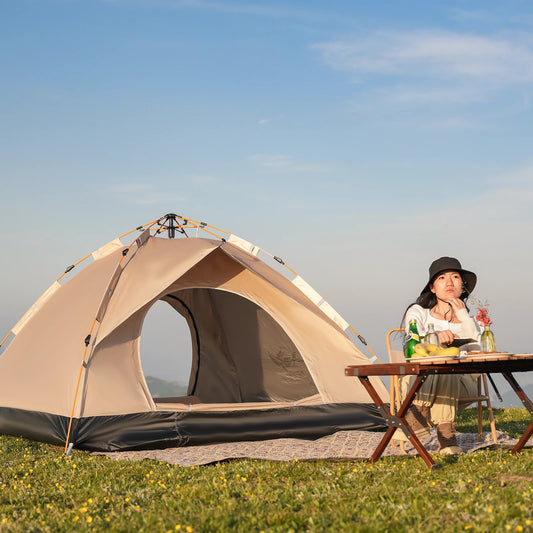4-Person Waterproof Camping Tent Portable Instant Family Tent for Outdoor Travel