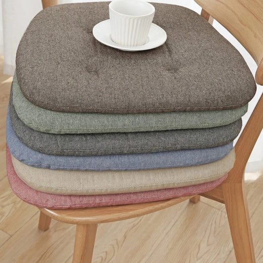Anti-Slip Chair Cushion Breathable Solid Color Dining Seat Pad for Home
