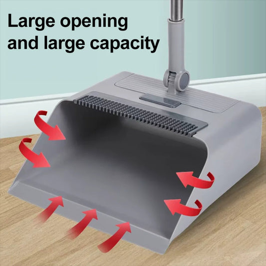 3-in-1 Broom Dustpan Set – Heavy-Duty Floor Cleaning with Hair Catcher