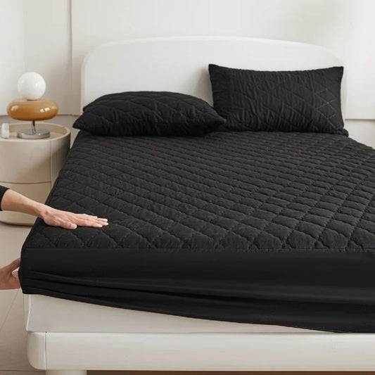 Quilted Waterproof Mattress Protector Thick Fitted Bed Cover Pad
