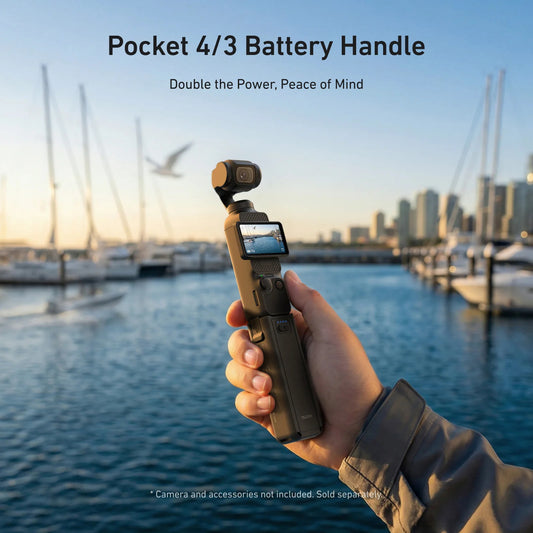 5000mAh Battery Handle for DJI Osmo Pocket 3/4 Wireless Charging Power Grip