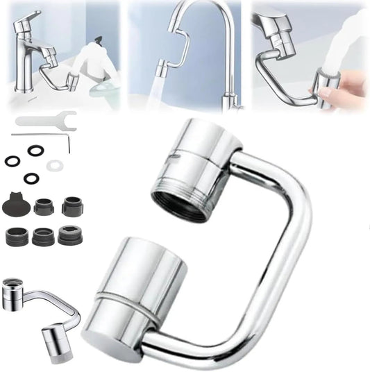 1080° Swivel Kitchen Faucet Extender Dual Mode Stainless Steel Sink Adapter