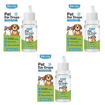 Pet Ear Cleaner Drops for Dogs & Cats Wax & Dirt Removal