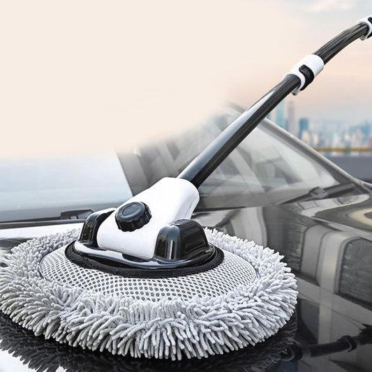 Telescopic Car Wash Brush Soft Chenille Mop with Extendable Handle for Car & Window Cleaning