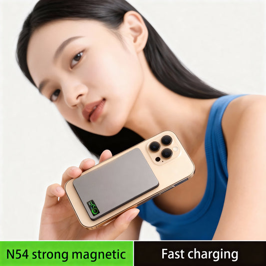 3-in-1 Magnetic Power Bank – 15W Wireless Fast Charger with LCD