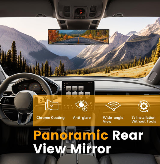 Car Baby Rear View Mirror, Wide Angle Convex Anti-Glare Interior Mirror