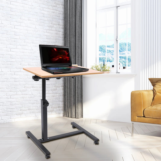 Adjustable Laptop Desk – 360° Rotating Mobile Table with Rolling Stand