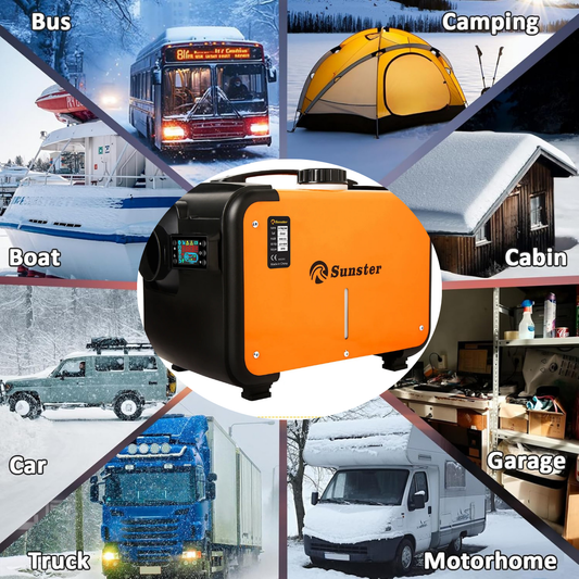 8KW Diesel Heater – 12V Car Parking Heater with LCD And Silencer