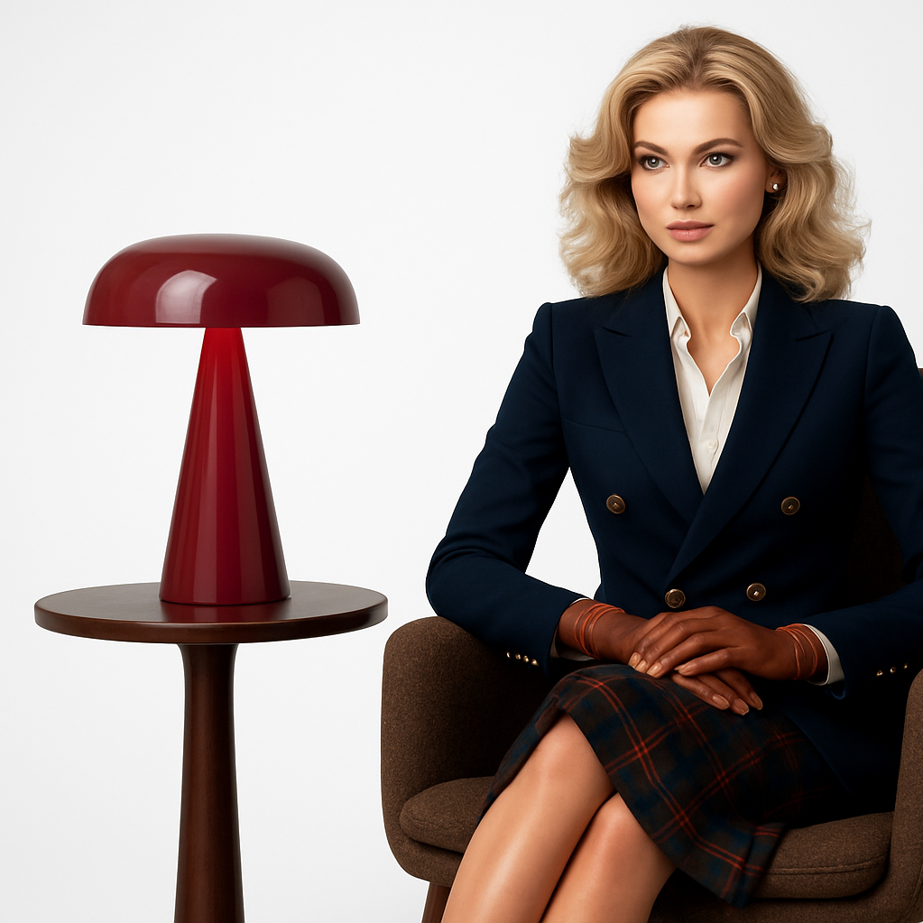 Danish Mushroom Table Lamp – Rechargeable LED Touch Nordic Light