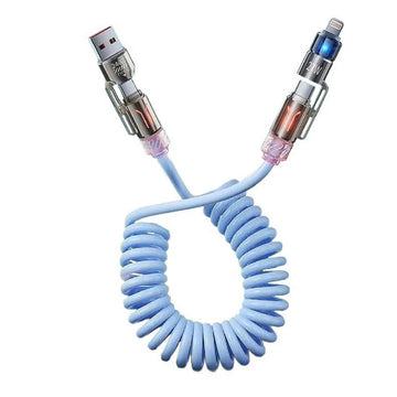 4-in-1 USB-C Fast Charging Cable with Retractable Design & RGB Light