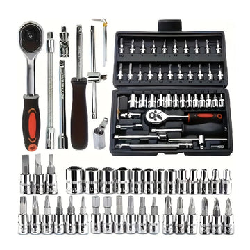 46/150-Piece Auto Repair Tool Set with Sockets Wrenches & Ratchets