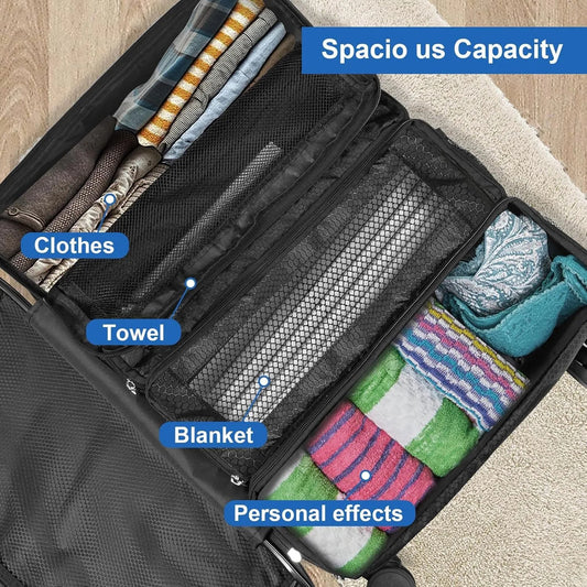 Hanging Suitcase Organizer High-Capacity Travel Packing Cube Storage Bag