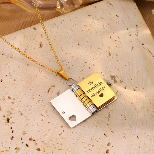 My Little Star Book Pendant Necklace for Daughter