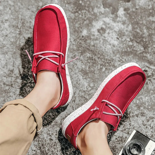 Men’s Casual Canvas Loafers – Lightweight Breathable Driving and Boat Shoes