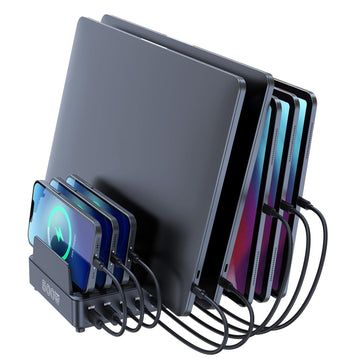 500W GaN USB-C Charging Station 10-Port PD 100W Fast Charger Stand