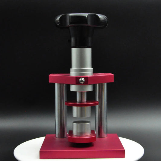 Screw-Type Watch Case Press Tool – Crystal Bezel Back Cover Press with 20 Dies
