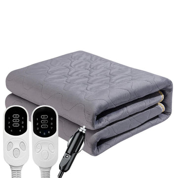 12V Heated Car Blanket Plush Electric Heating Mat for Cars RVs & SUVs