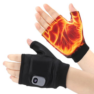 Touchscreen Heated Gloves – USB Rechargeable Fingerless Hand Warmers
